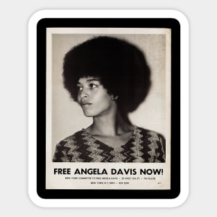 Free Angela Davis Sticker